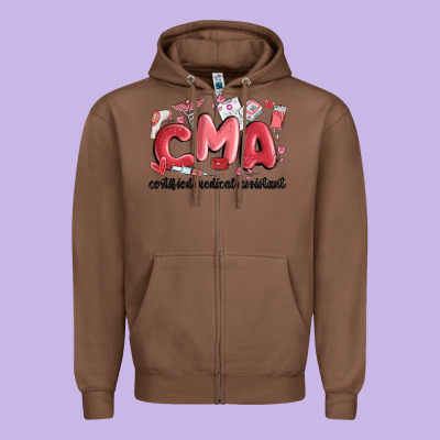 Valentines Day Cma Zipper Hoodie Designed By Maliassmallbusiness