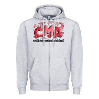 Heather Grey valentines day cma Zipper Hoodie - MaliasSmallBusiness