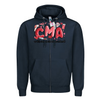 Navy valentines day cma Zipper Hoodie - MaliasSmallBusiness