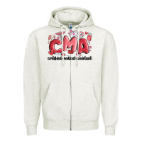 Oatmeal Heather valentines day cma Zipper Hoodie - MaliasSmallBusiness