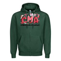 Sports Green valentines day cma Zipper Hoodie - MaliasSmallBusiness
