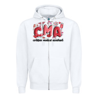 White valentines day cma Zipper Hoodie - MaliasSmallBusiness