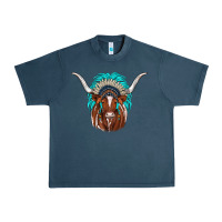 Midnight Navy texas longhorn indian headdress Urban Heavy Tee - JahusDesignShop