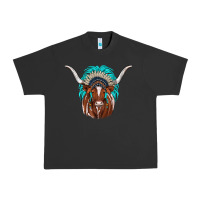 Pigment Black texas longhorn indian headdress Urban Heavy Tee - JahusDesignShop