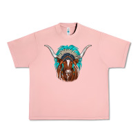 Salmon texas longhorn indian headdress Urban Heavy Tee - JahusDesignShop