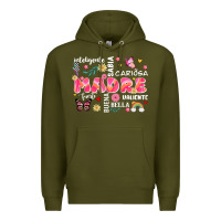 Army Green ella es mama Premium Hoodie - JahusDesignShop