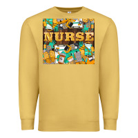 Antique Gold Green And Yellow Nurse Premium Sweatshirt - LillyAllenDesigns