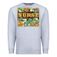 Heather Grey Green And Yellow Nurse Premium Sweatshirt - LillyAllenDesigns