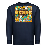 Navy Green And Yellow Nurse Premium Sweatshirt - LillyAllenDesigns