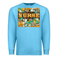 Ocean Blue Green And Yellow Nurse Premium Sweatshirt - LillyAllenDesigns