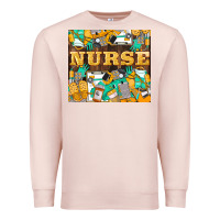 Pale Pink Green And Yellow Nurse Premium Sweatshirt - LillyAllenDesigns
