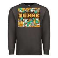 Smoke Green And Yellow Nurse Premium Sweatshirt - LillyAllenDesigns