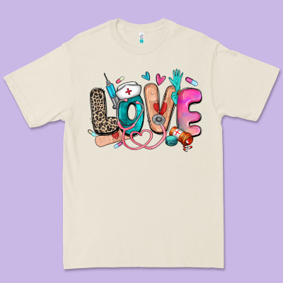 Love Nurse Premium Tee Designed By Zillion Design Studio