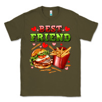 Army Green best friend hamburger potatoes Classic Tee - AdoDesignShop
