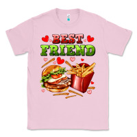 Bubblegum Pink best friend hamburger potatoes Classic Tee - AdoDesignShop