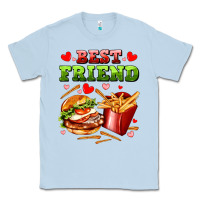 Dusty Blue best friend hamburger potatoes Classic Tee - AdoDesignShop