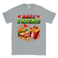 Heather Grey best friend hamburger potatoes Classic Tee - AdoDesignShop