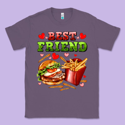 Best Friend Hamburger Potatoes Classic Tee Designed By Adodesignshop