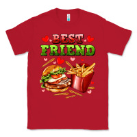 Red best friend hamburger potatoes Classic Tee - AdoDesignShop