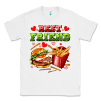 White best friend hamburger potatoes Classic Tee - AdoDesignShop