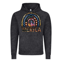 Vintage Black merica rainbow Vintage Hoodie - CowhideDigitalArt