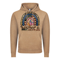 Vintage Coffee merica rainbow Vintage Hoodie - CowhideDigitalArt
