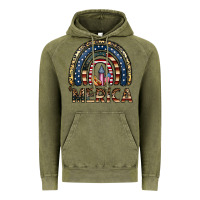 Vintage Olive merica rainbow Vintage Hoodie - CowhideDigitalArt