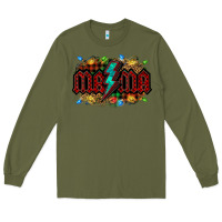 Army Green lightning bolt mama christmas Long Sleeve Tee - Jasminsmagicworld