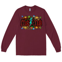 Burgundy lightning bolt mama christmas Long Sleeve Tee - Jasminsmagicworld