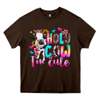 Chocolate Brown holy cow  m cute Heavy Core Tee - texasbilliewilder