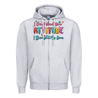 Heather Grey i don't need your attitude i brought my own Zipper Hoodie - MaliasSmallBusiness