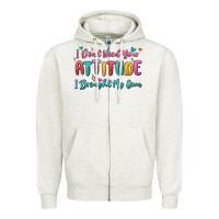 Oatmeal Heather i don't need your attitude i brought my own Zipper Hoodie - MaliasSmallBusiness