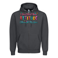 Smoke i don't need your attitude i brought my own Zipper Hoodie - MaliasSmallBusiness