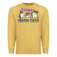 Antique Gold mardi gras celebration with teeth Premium Sweatshirt - LillyAllenDesigns