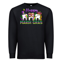Black mardi gras celebration with teeth Premium Sweatshirt - LillyAllenDesigns