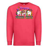 Cardinal mardi gras celebration with teeth Premium Sweatshirt - LillyAllenDesigns