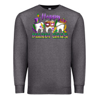 Charcoal Heather mardi gras celebration with teeth Premium Sweatshirt - LillyAllenDesigns