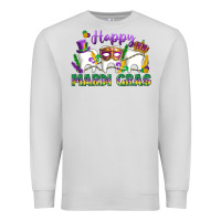 Dove Grey mardi gras celebration with teeth Premium Sweatshirt - LillyAllenDesigns