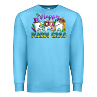 Ocean Blue mardi gras celebration with teeth Premium Sweatshirt - LillyAllenDesigns