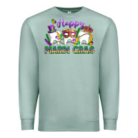 Seafoam mardi gras celebration with teeth Premium Sweatshirt - LillyAllenDesigns