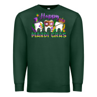 Sports Green mardi gras celebration with teeth Premium Sweatshirt - LillyAllenDesigns