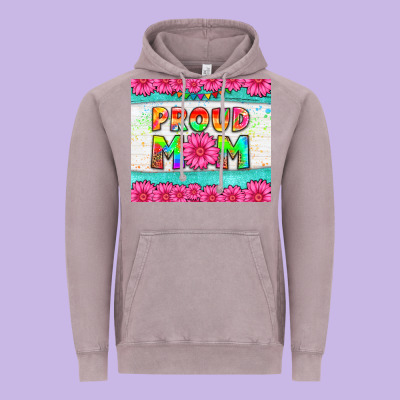 Proud Mom Vintage Hoodie Designed By Hra Design Shop
