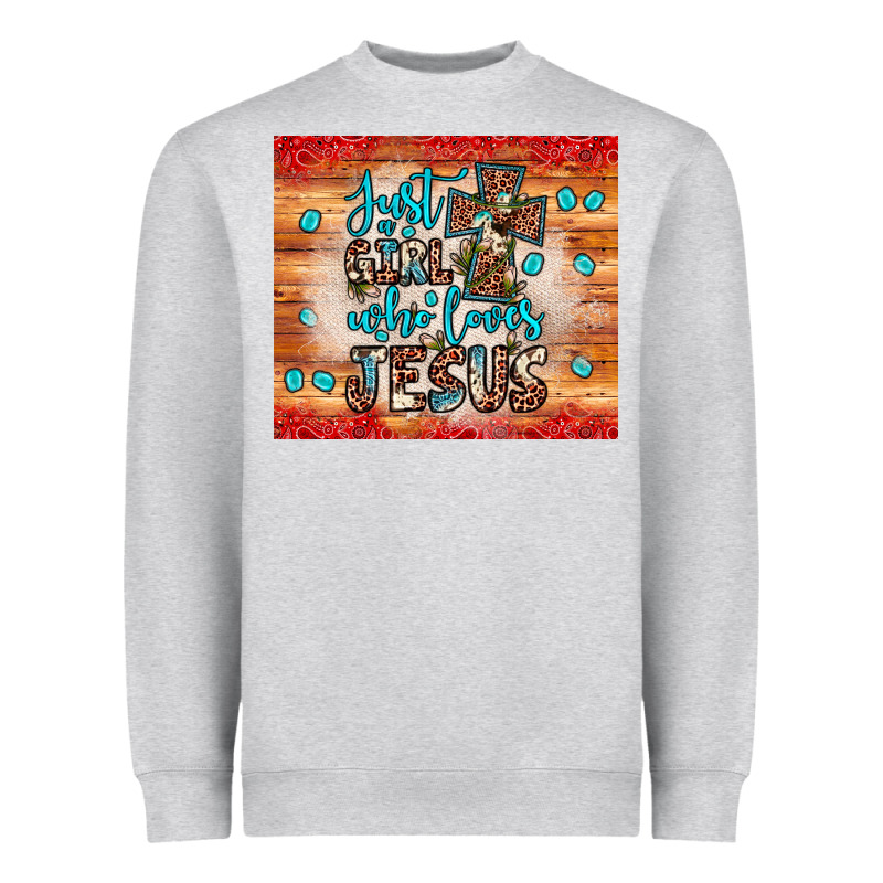 Just A Girl Who Loves Jesus Heavyweight Sweatshirt by JahusDesignShop | Teevron