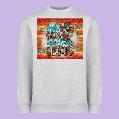 Just A Girl Who Loves Jesus Heavyweight Sweatshirt Designed By Jahusdesignshop