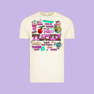 Come On Teacher Lets Go Party Vintage Tee Designed By Adodesignshop