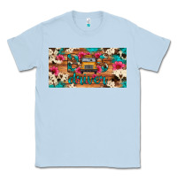 Dusty Blue bus driver school bus cowhide license plate Classic Tee - Artiststas