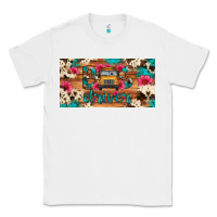 White bus driver school bus cowhide license plate Classic Tee - Artiststas