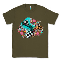 Army Green race sunflower patches Classic Tee - AdoDesignShop