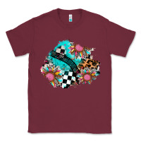 Burgundy race sunflower patches Classic Tee - AdoDesignShop
