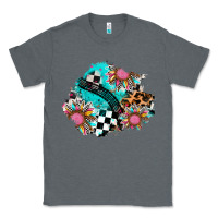 Charcoal Heather race sunflower patches Classic Tee - AdoDesignShop